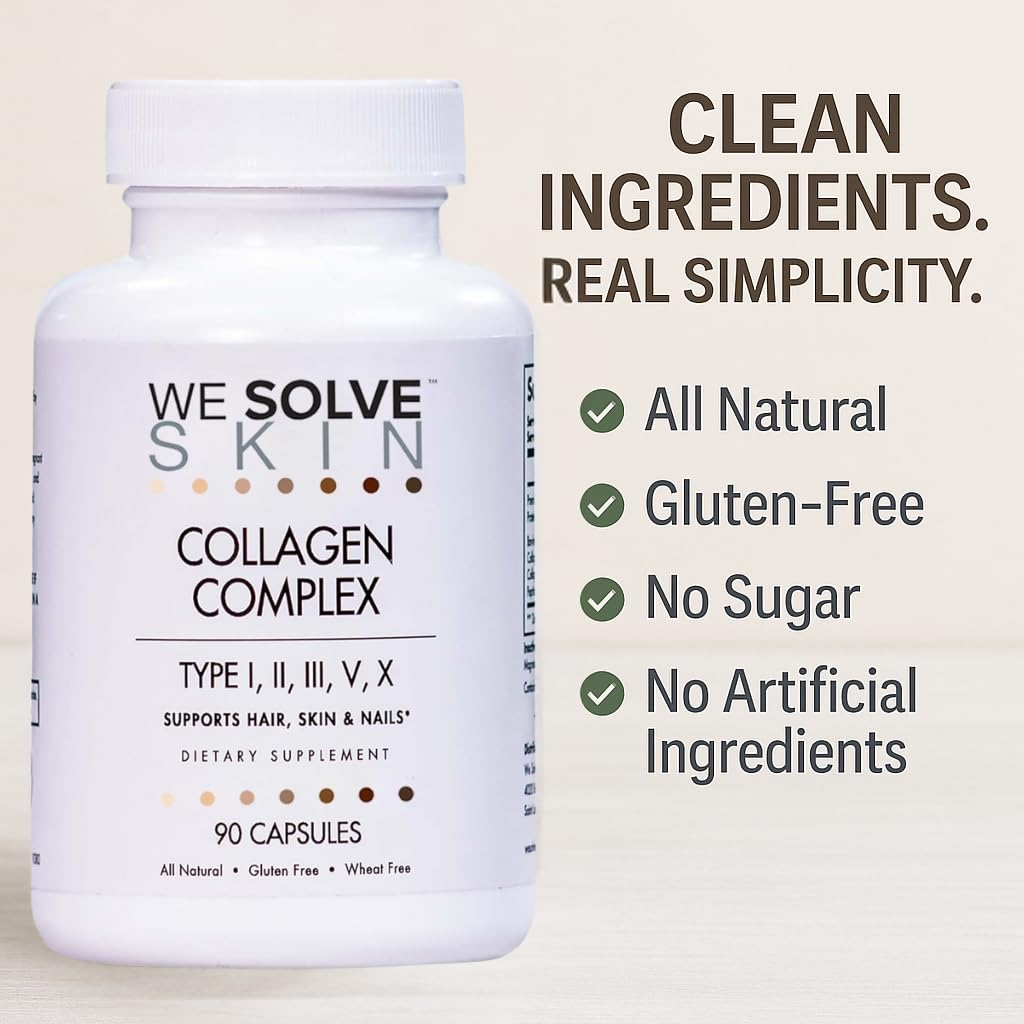 We Solve Skin Multi Collagen Peptides Capsules 90 Count
