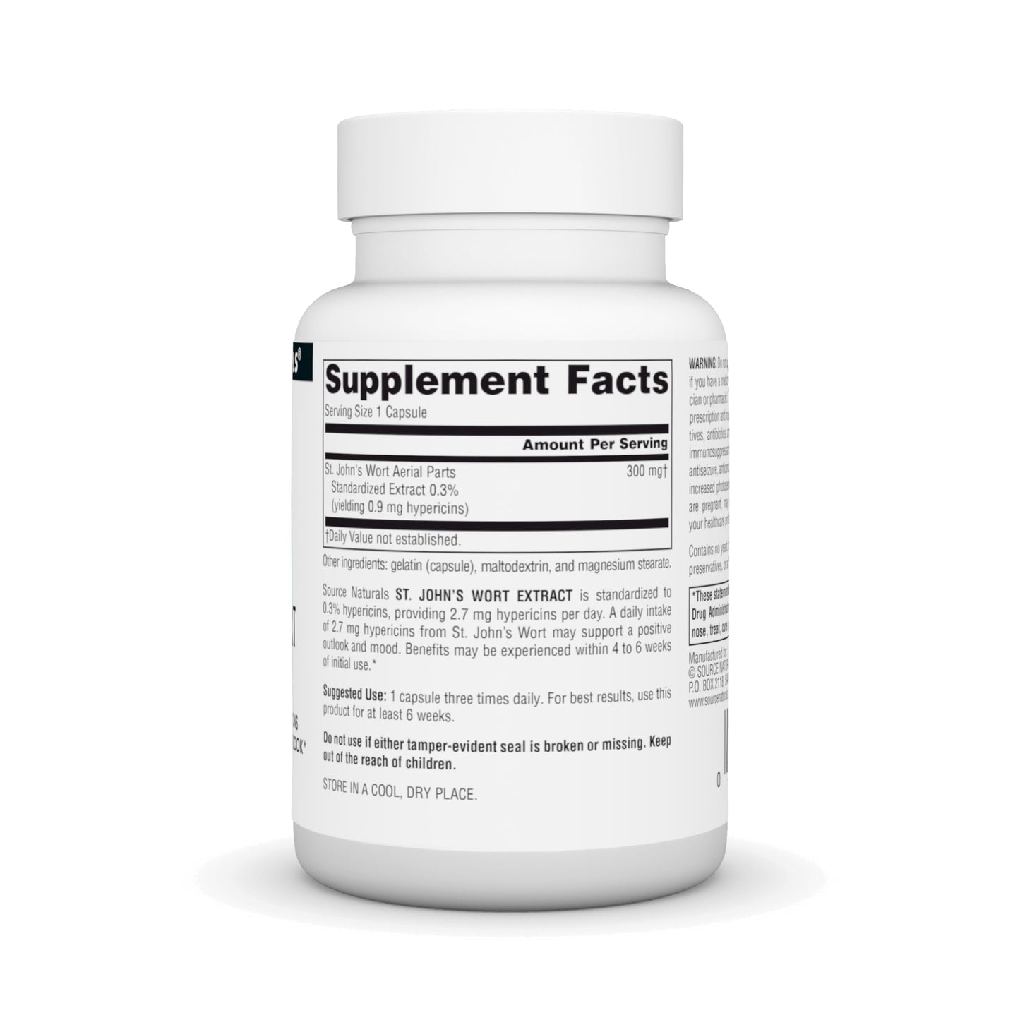 Source Naturals St John's Wort Extract 300 mg Capsule 120 Capsules