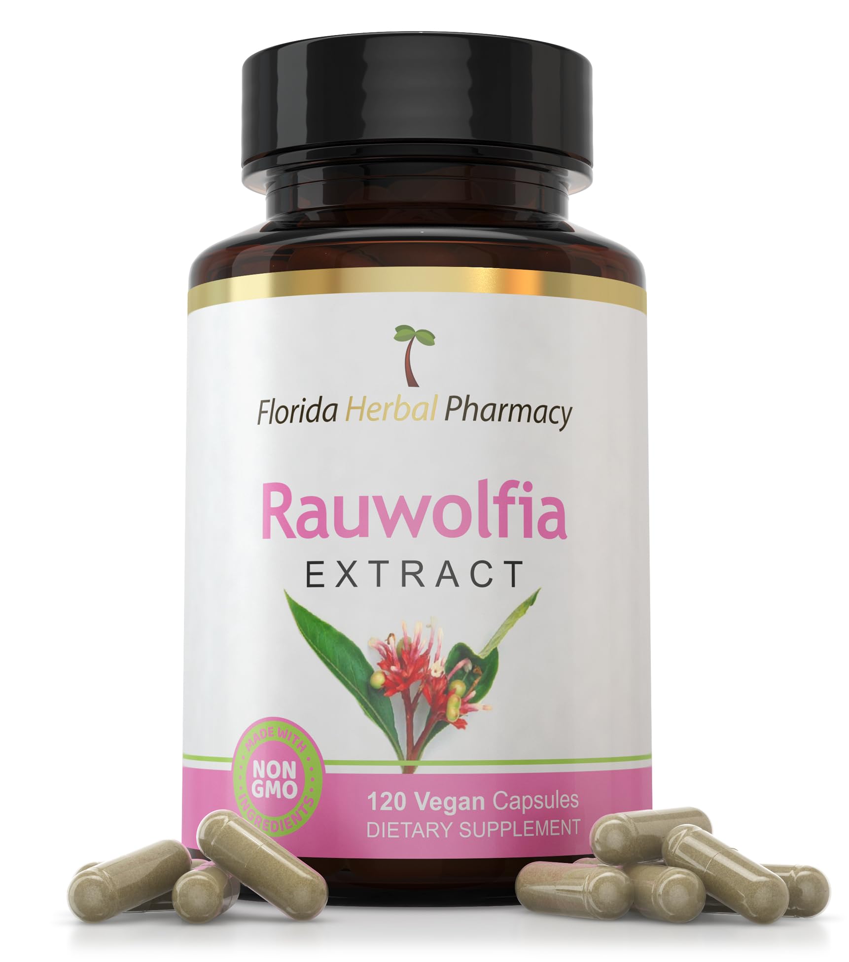 Florida Herbal Pharmacy Rauwolfia Vomitoria Extract Capsules, 120 Capsules
