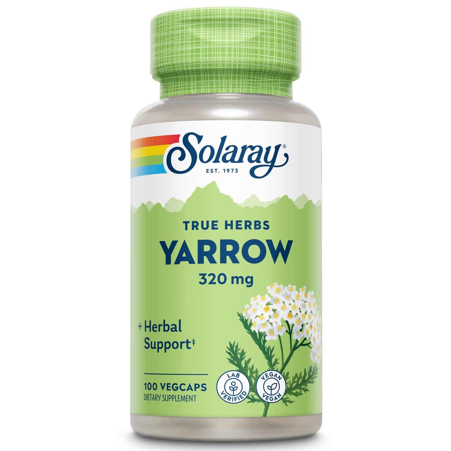 SOLARAY True Herbs Yarrow 320mg Whole Aerial 100 Capsules