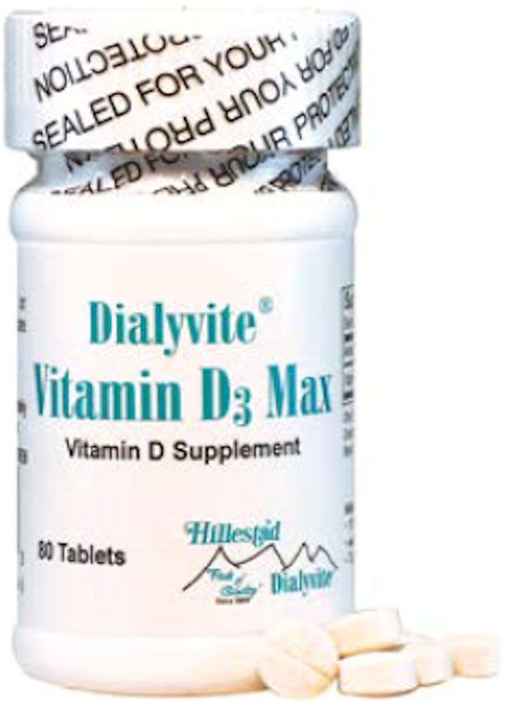 Dialyvite Vitamin D3 Max 50,000 IU, 80 Tablets