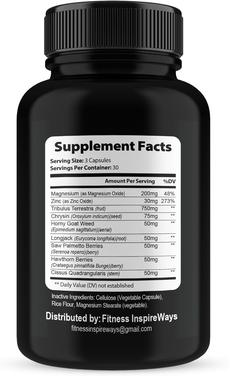 Fitness InspireWays Testboost Max Capsules, 90 Capsules
