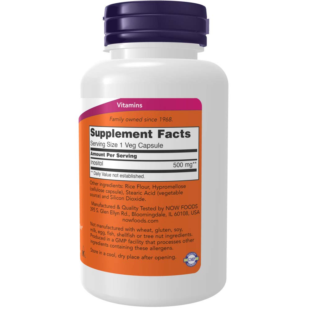 NOW Foods Inositol 500mg Capsules 200 Count