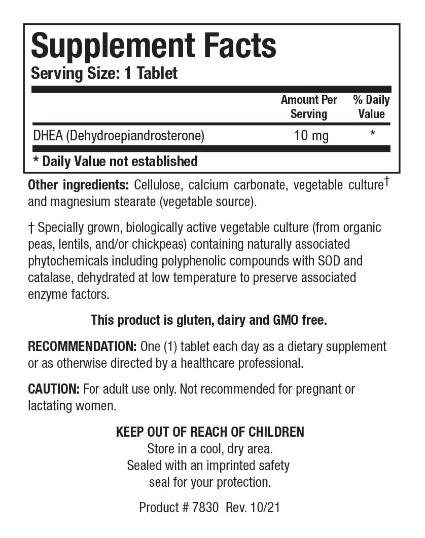 Biotics Research DHEA 10 Milligram 180 Tablets