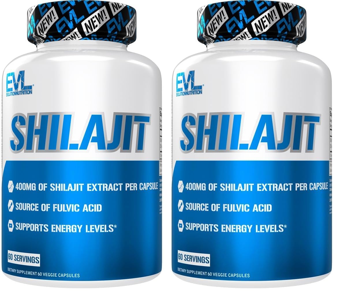 Evlution Shilajit Energy Support 400mg Shilajit Extract Fulvic Acid Capsule 120 Capsules
