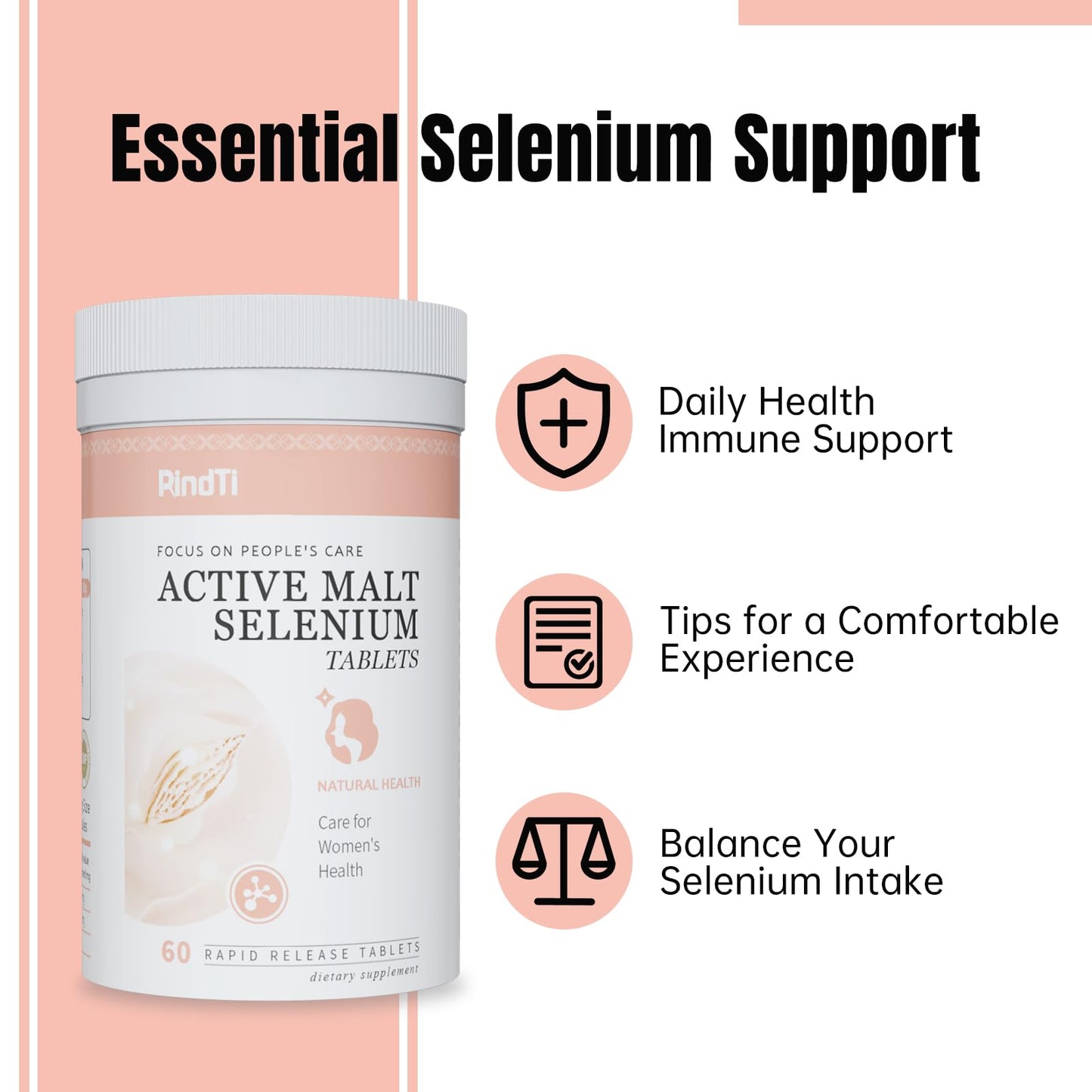 RindTi Selenium 400 mg Capsules, 60 Count