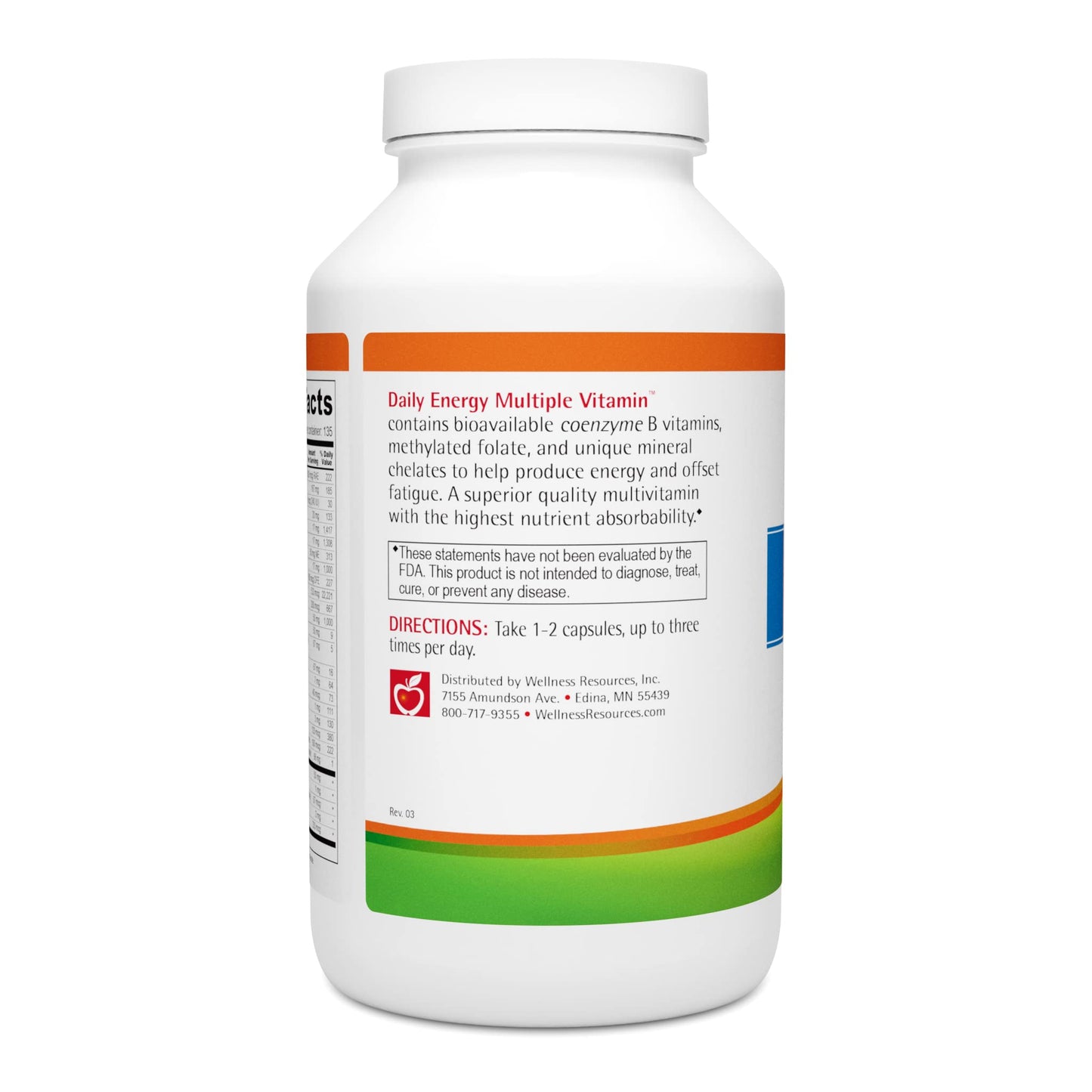 Wellness Resources Daily Energy Multiple Vitamin 270 Capsules