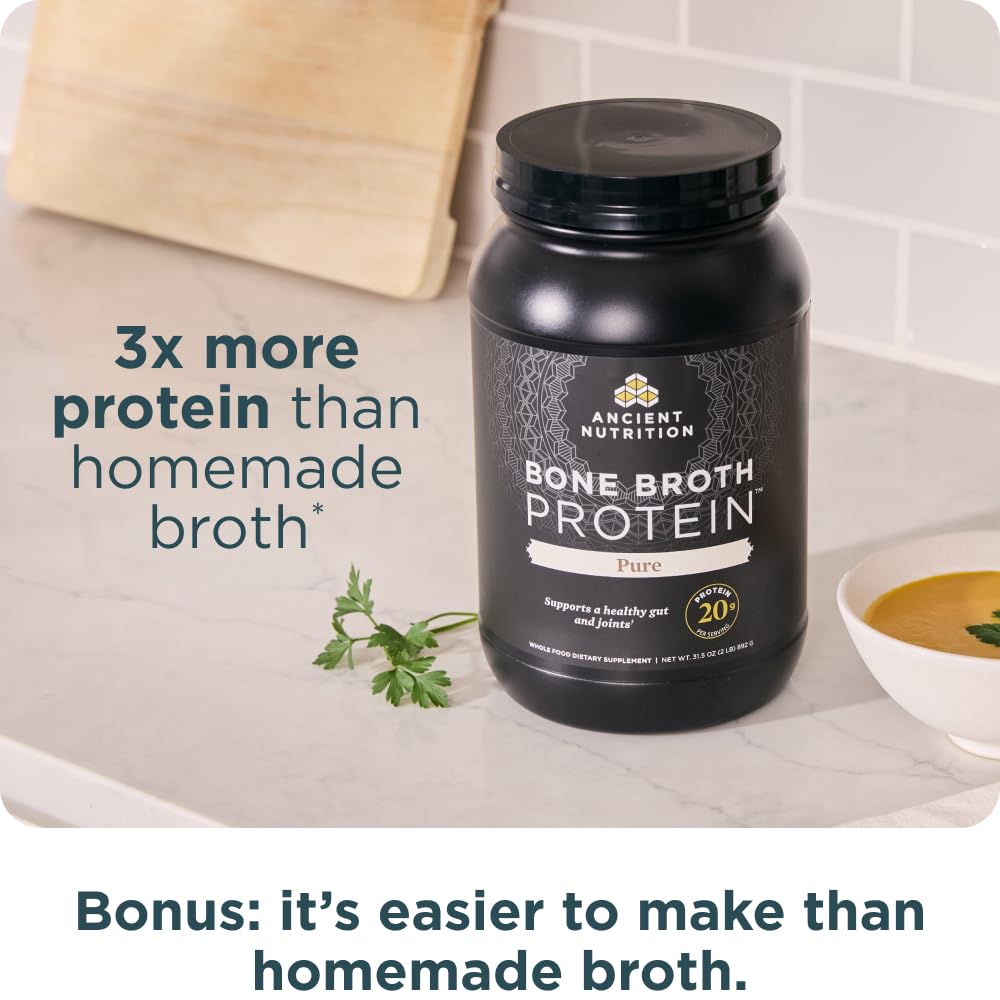 Ancient Nutrition Bone Broth Protein Powder, 40 Servings