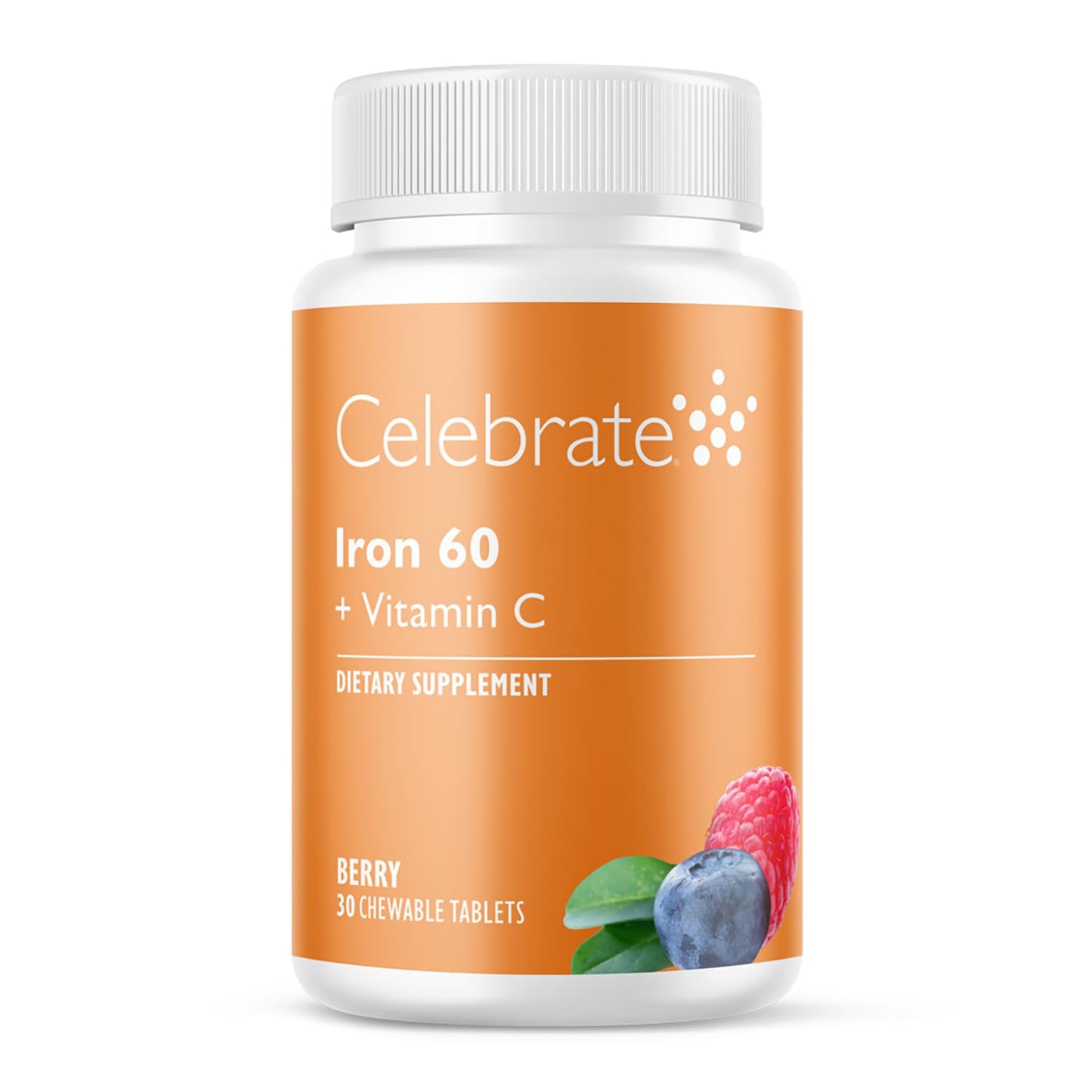 Celebrate Bariatric Supplements Iron Supplement with 60mg Iron & Vitamin C Tablet 30 Tablets