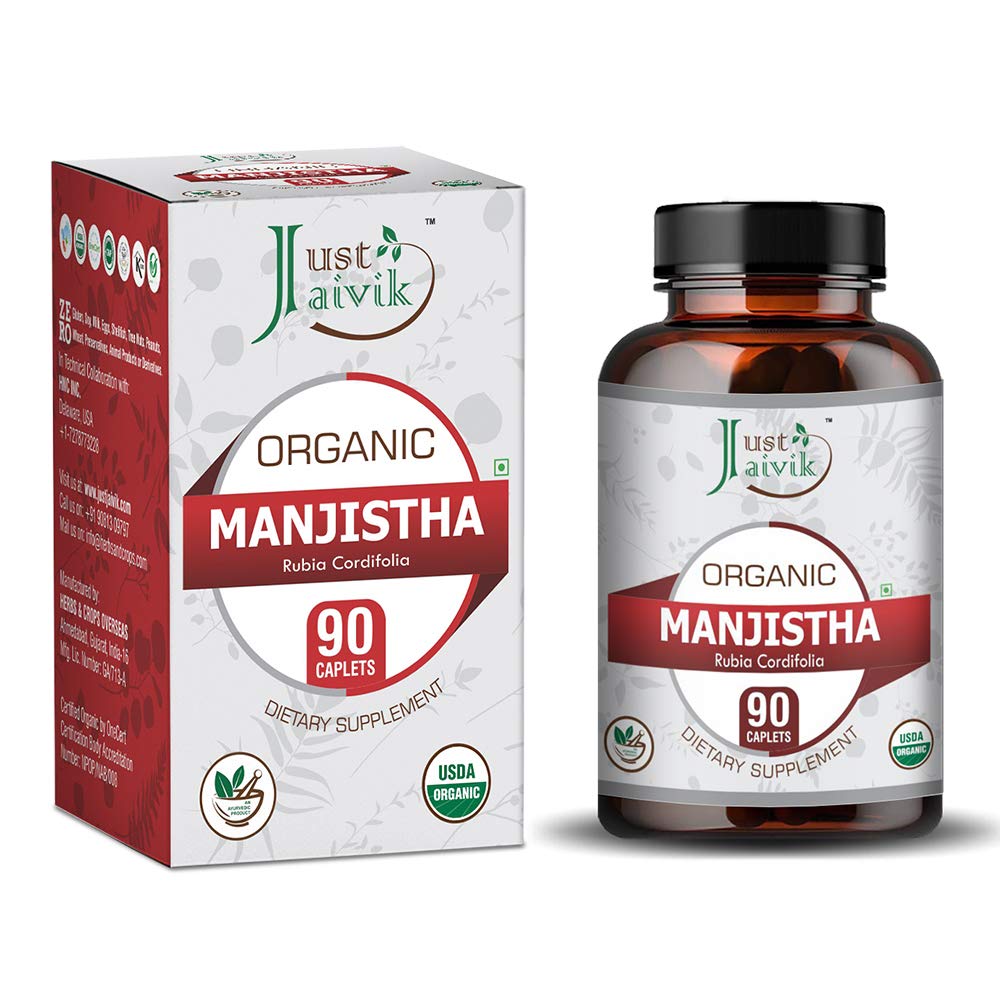 Just Jaivik Organic Manjistha Tablets, 90 Count