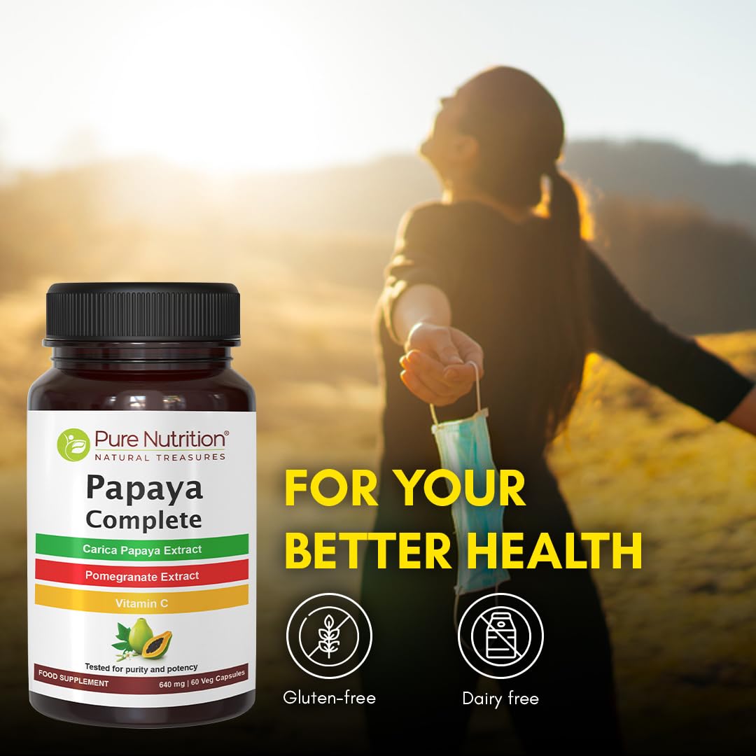 PURE NUTRITION NATURAL TREASURES Papaya Complete Capsule, 60 Capsules