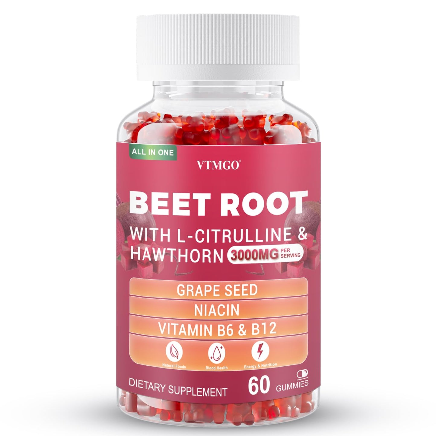 VTMGO Beet Root Gummies 60 Count