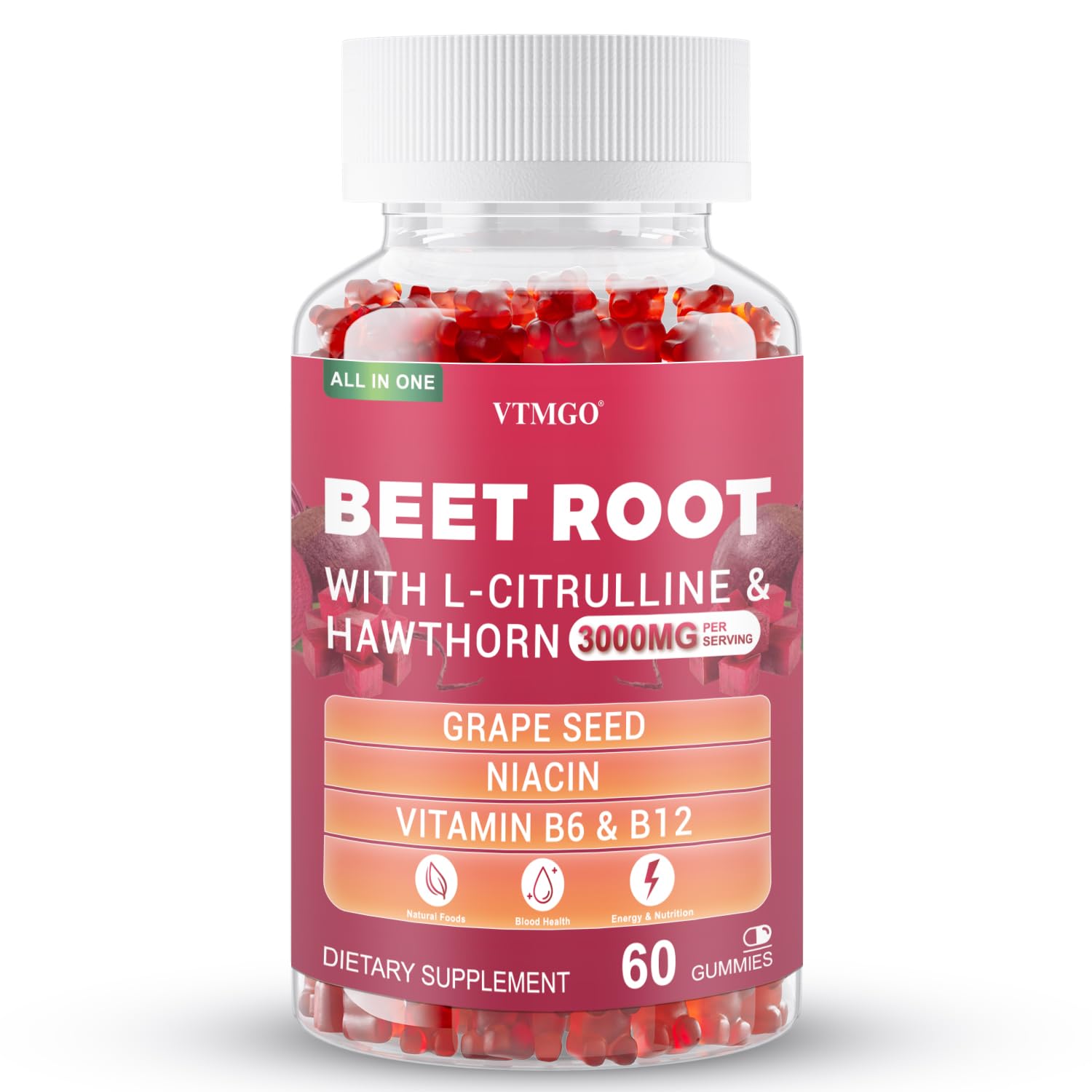 VTMGO Beet Root Gummies 60 Count