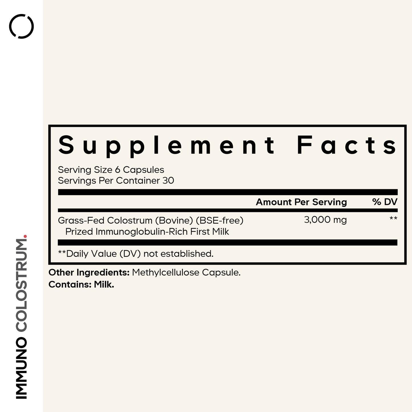 Codeage Colostrum Supplement Capsule, 180 Capsules
