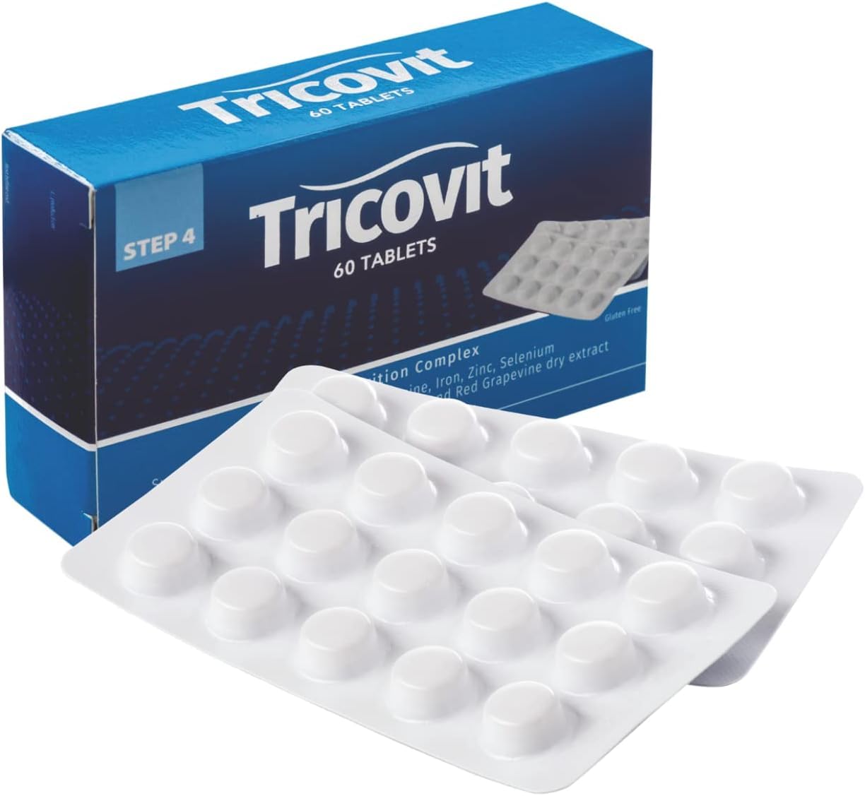 Tricovit Hair Growth Supplement - Nail & Hair Health Vitamins with Amino Acids, Minerals & Antioxidants, 60 Tablets