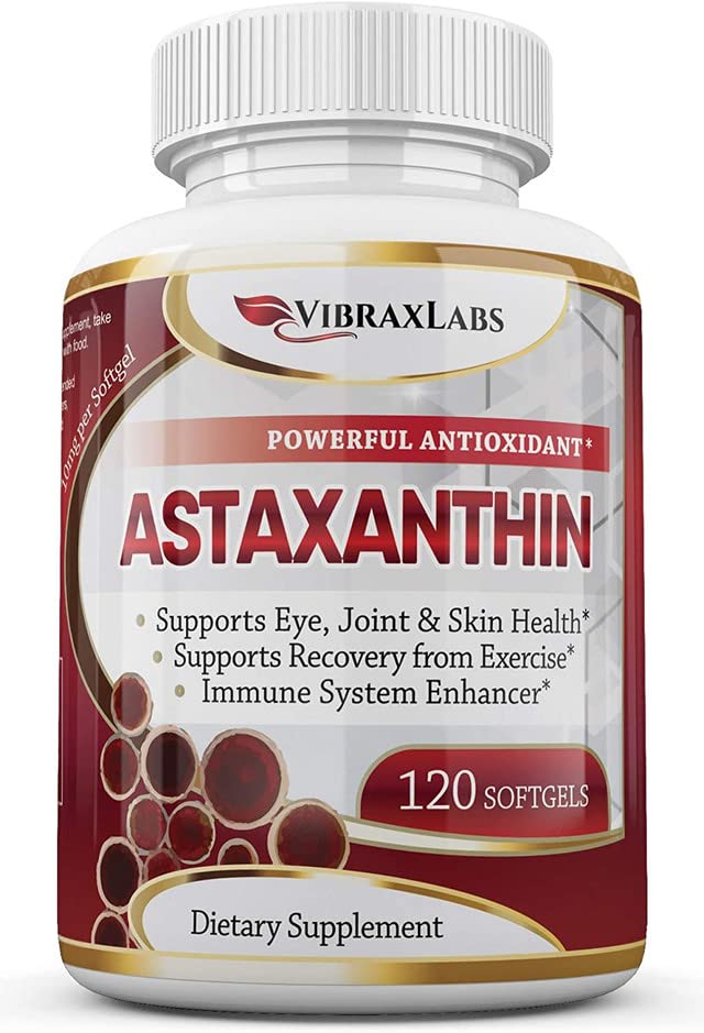 Vibraxlabs Astaxanthin 10mg Softgels, 120 Count