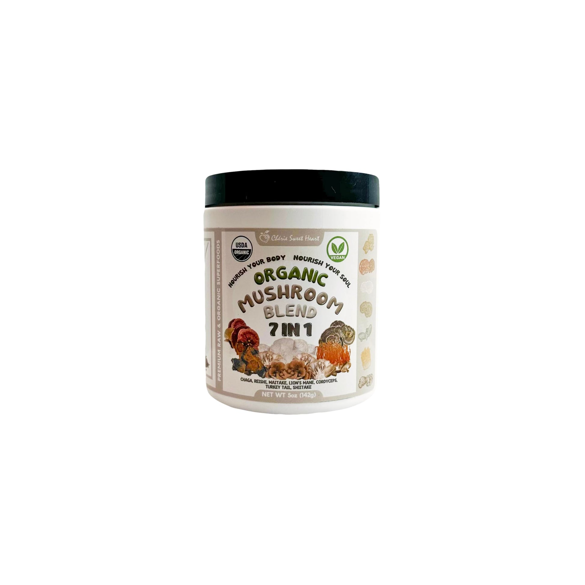Chérie Sweet Heart 7 Mushroom Extract Powder, 5 Ounce