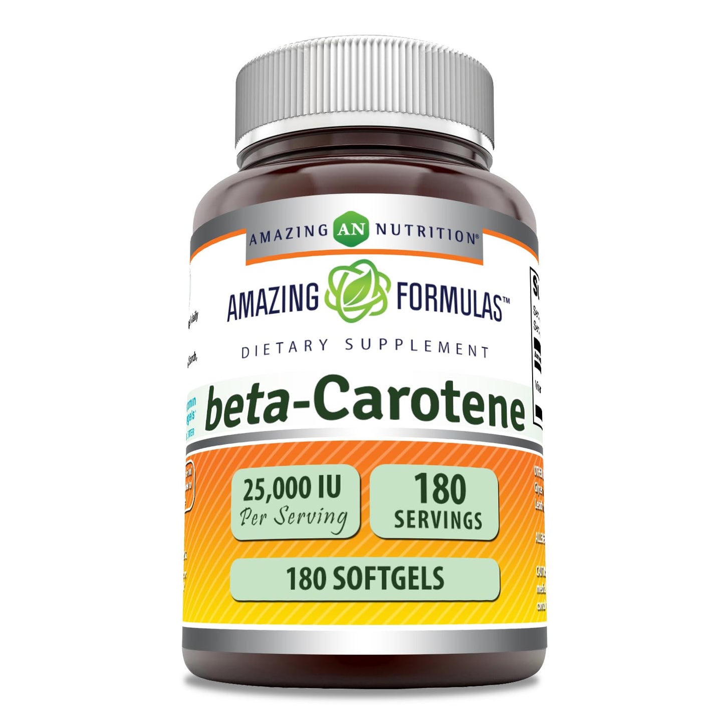 Amazing Nutrition Beta-Carotene 25000 IU Softgel 180 Count