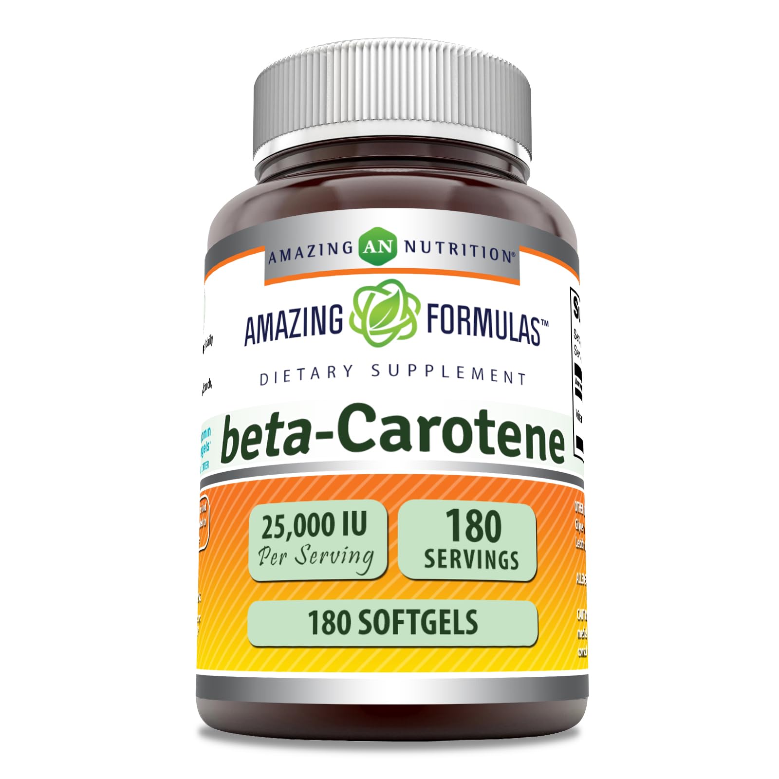 Amazing Nutrition Beta-Carotene 25000 IU Softgel 180 Count