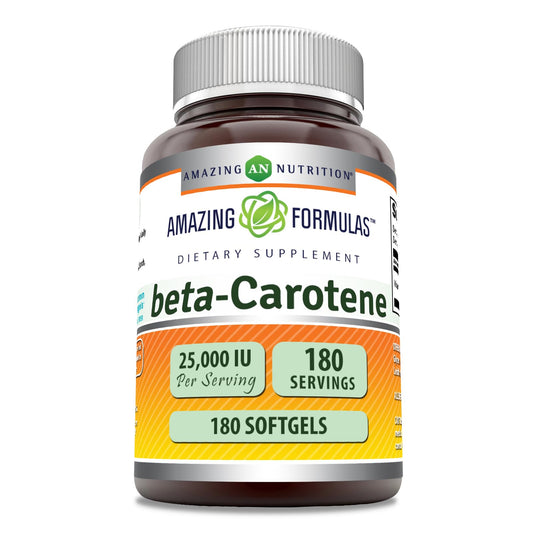 Amazing Nutrition Beta-Carotene 25000 IU Softgel 180 Count