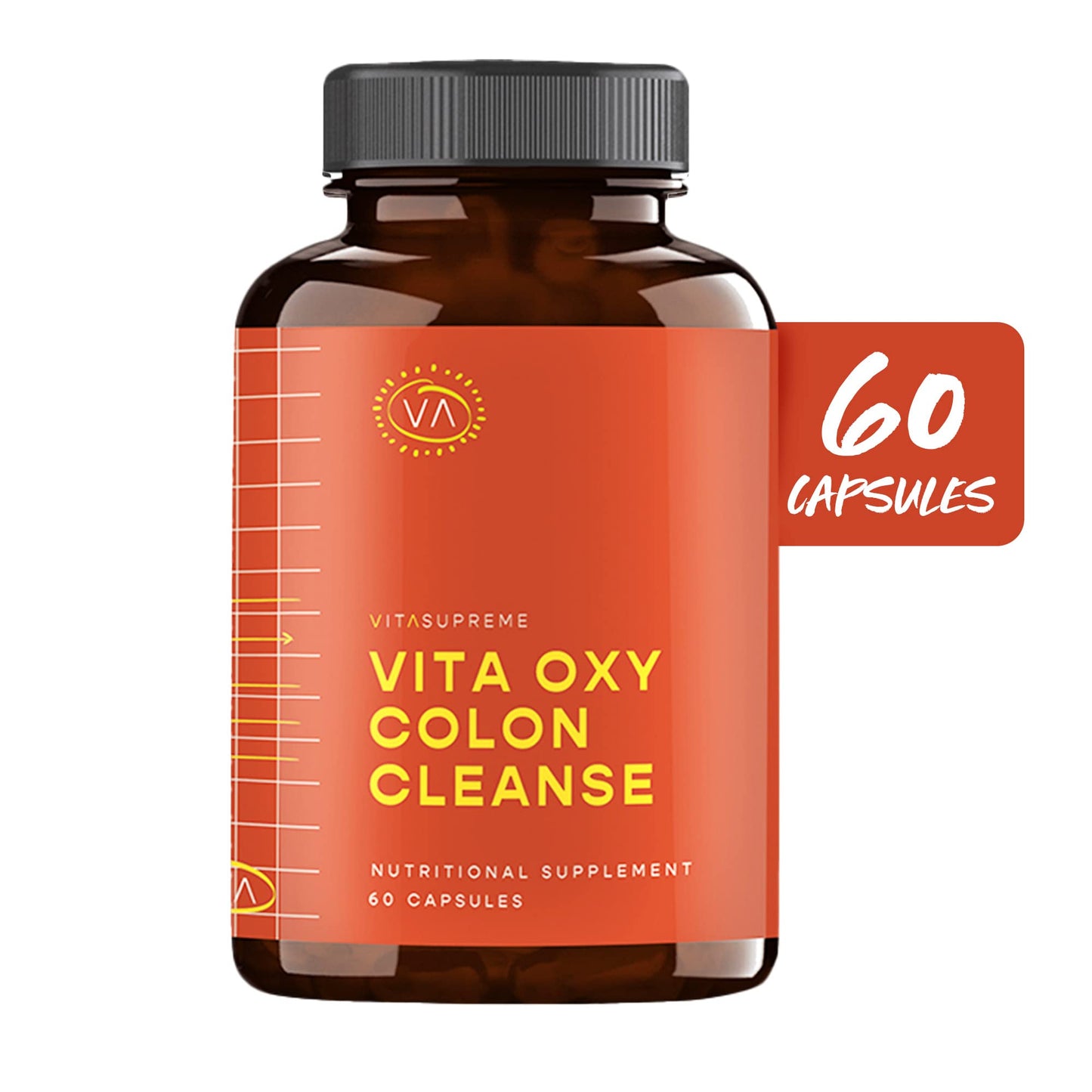 VITASUPREME Vita Oxy Colon Cleanse for Women & Men with Magnesium & Citric Acid Anhydrous, Non-GMO, Gluten-Free, Vegan Capsules, 60 Capsules