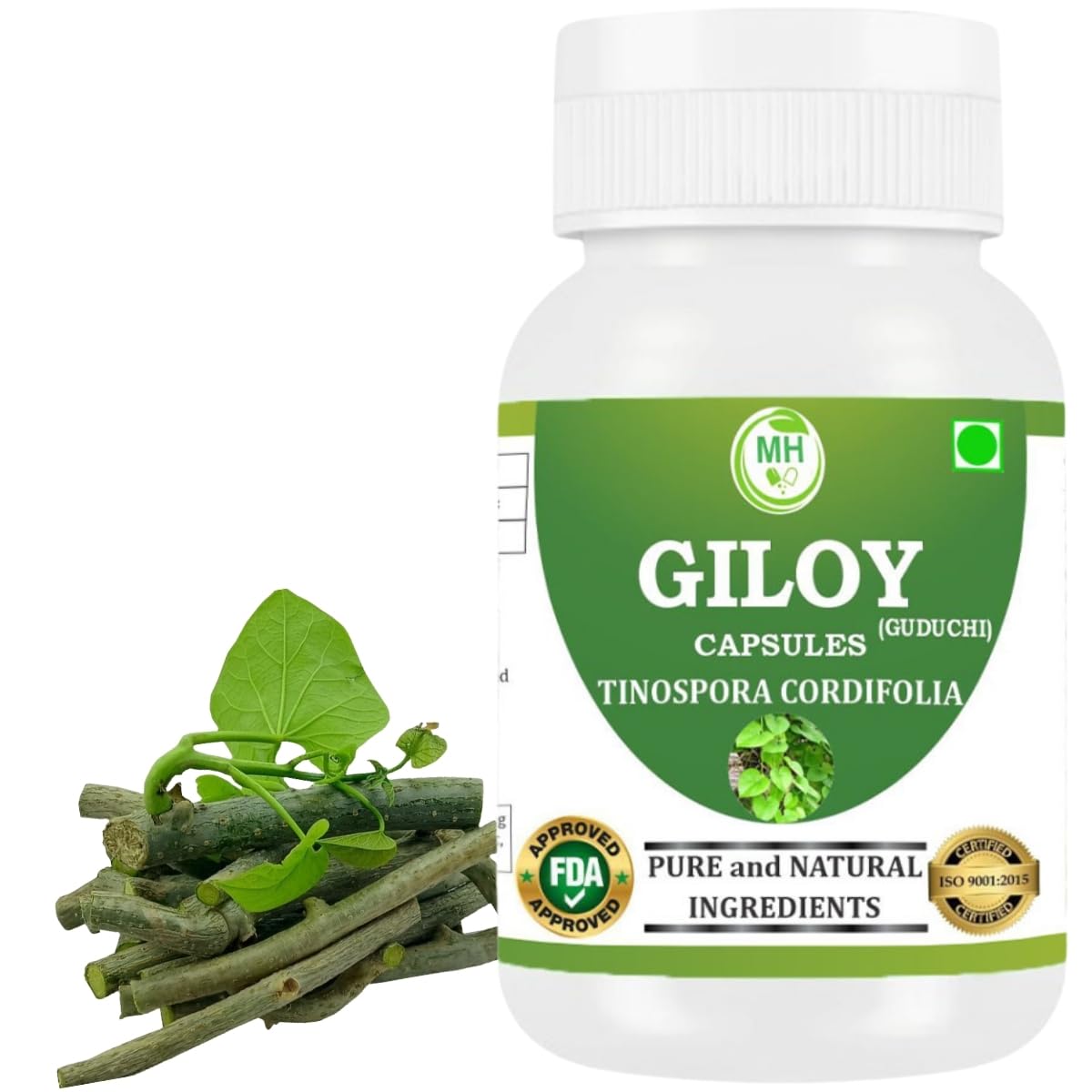 Generic Giloy (Tinospora Cordifolia) Capsules, 60 Count
