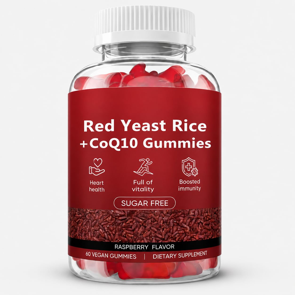 Peehss Red Yeast Rice with CoQ10 Capsules, 1 Count