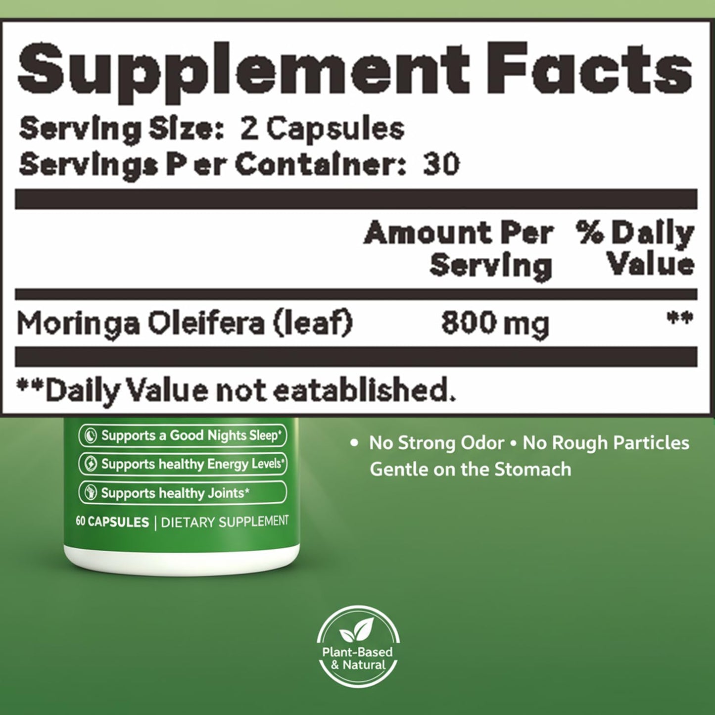 Menjint Moringa Capsules 60 Count