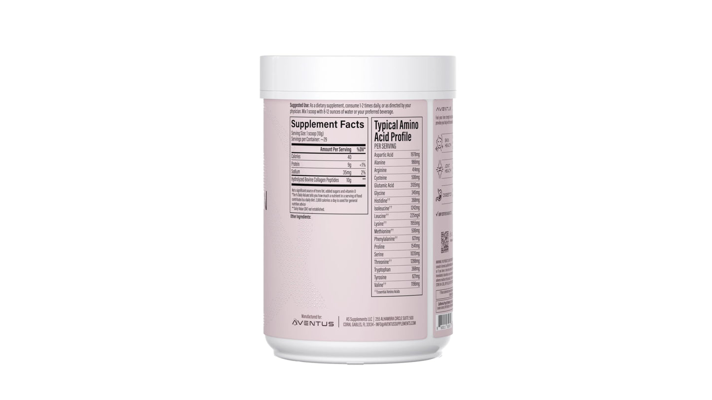 Aventus Collagen Peptides Powder 10g per Serving, 29 Servings