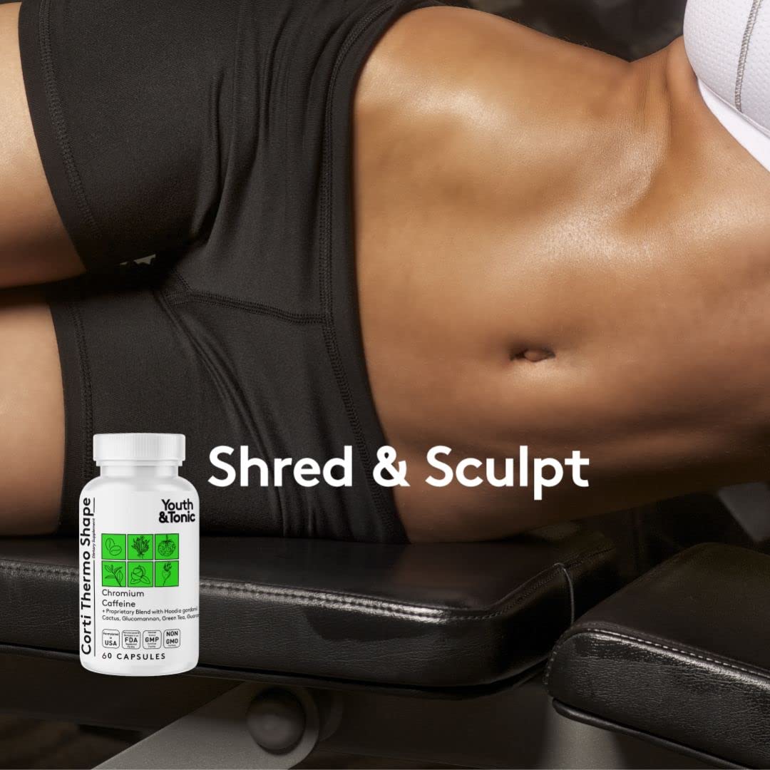 Youth & Tonic Weight Loss Pills for Women & Men, Energy & Caffeine Pills Capsule, 60 Count