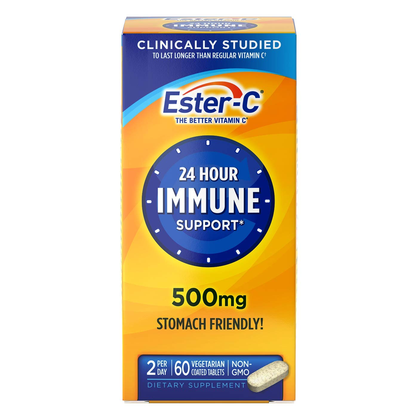 Ester-C Vitamin C 500mg Tablets, 60 Count