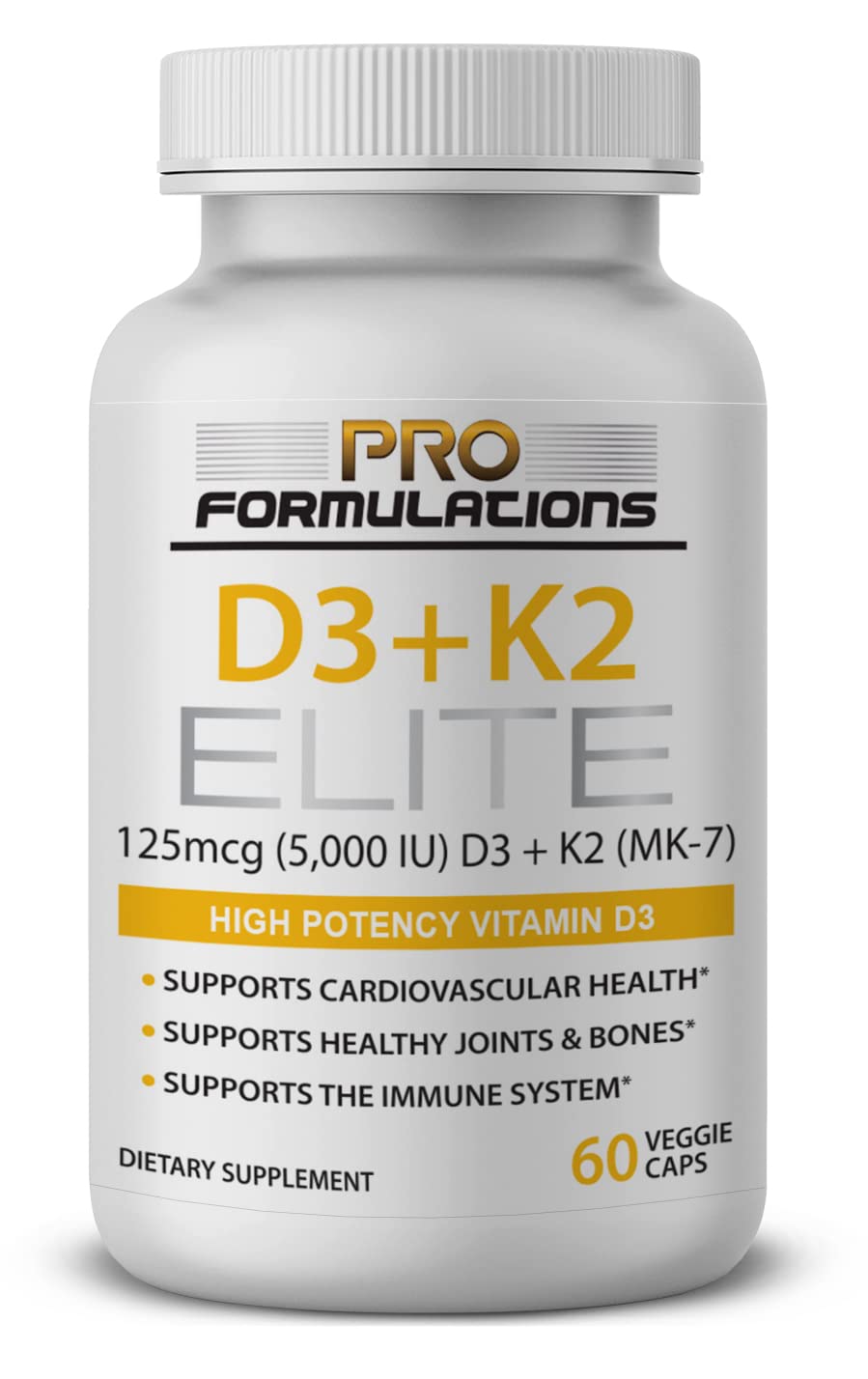 Pro Formulations MD D3 + K2 Elite Vitamin D3 + Vitamin K2 Capsule, 1 Count