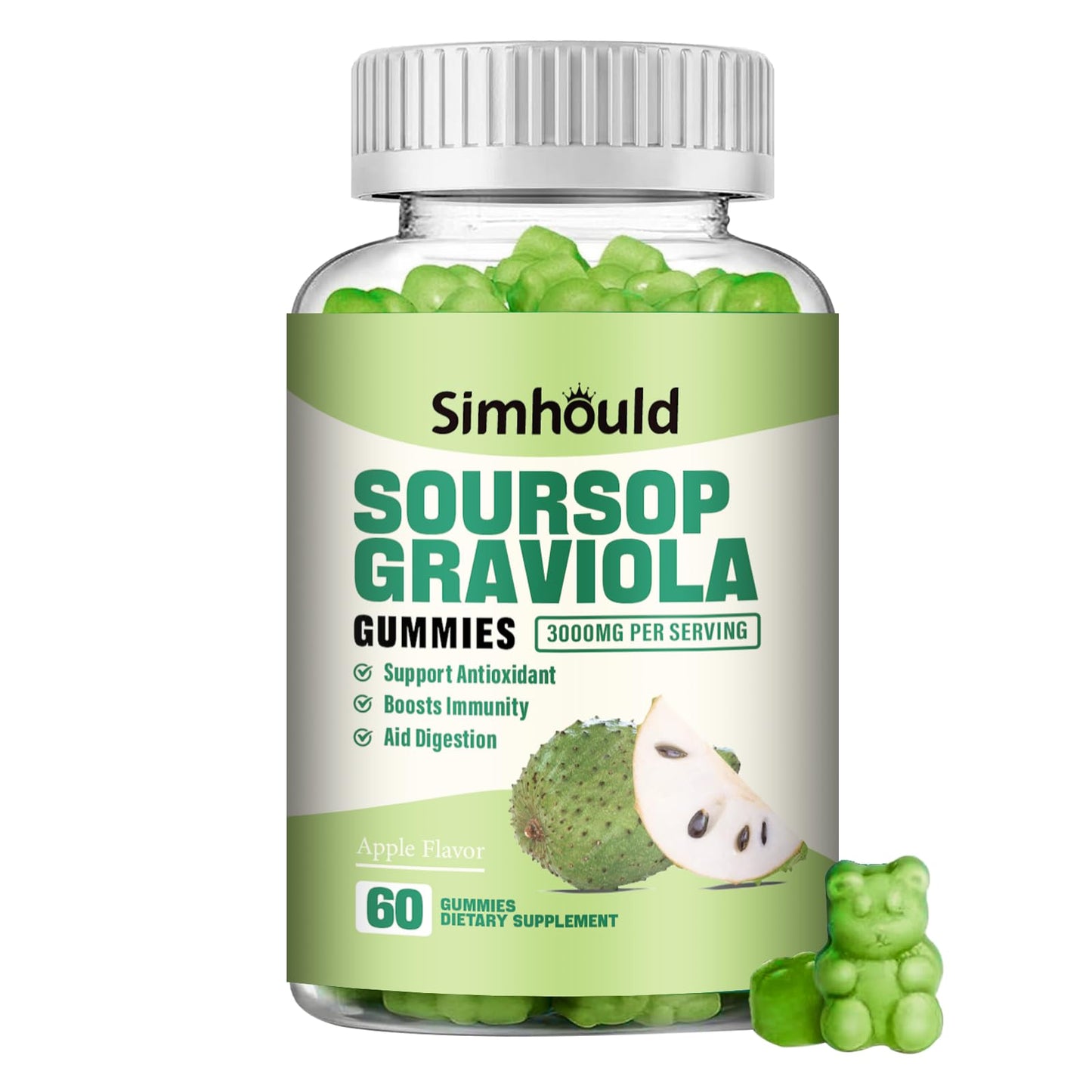 Simhould Soursop Graviola Gummies 60 Count