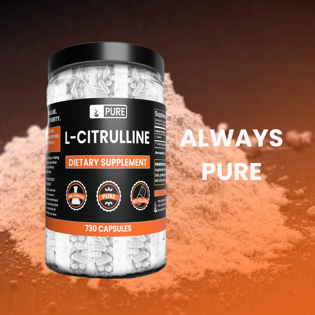 Pure Original Ingredients L-Citrulline Capsules 730