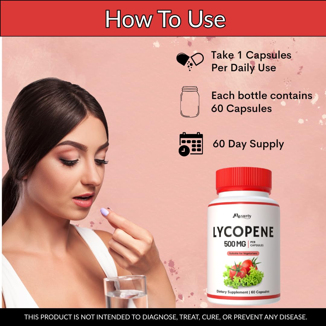 Mysurty Lycopene 500mg Capsules 180