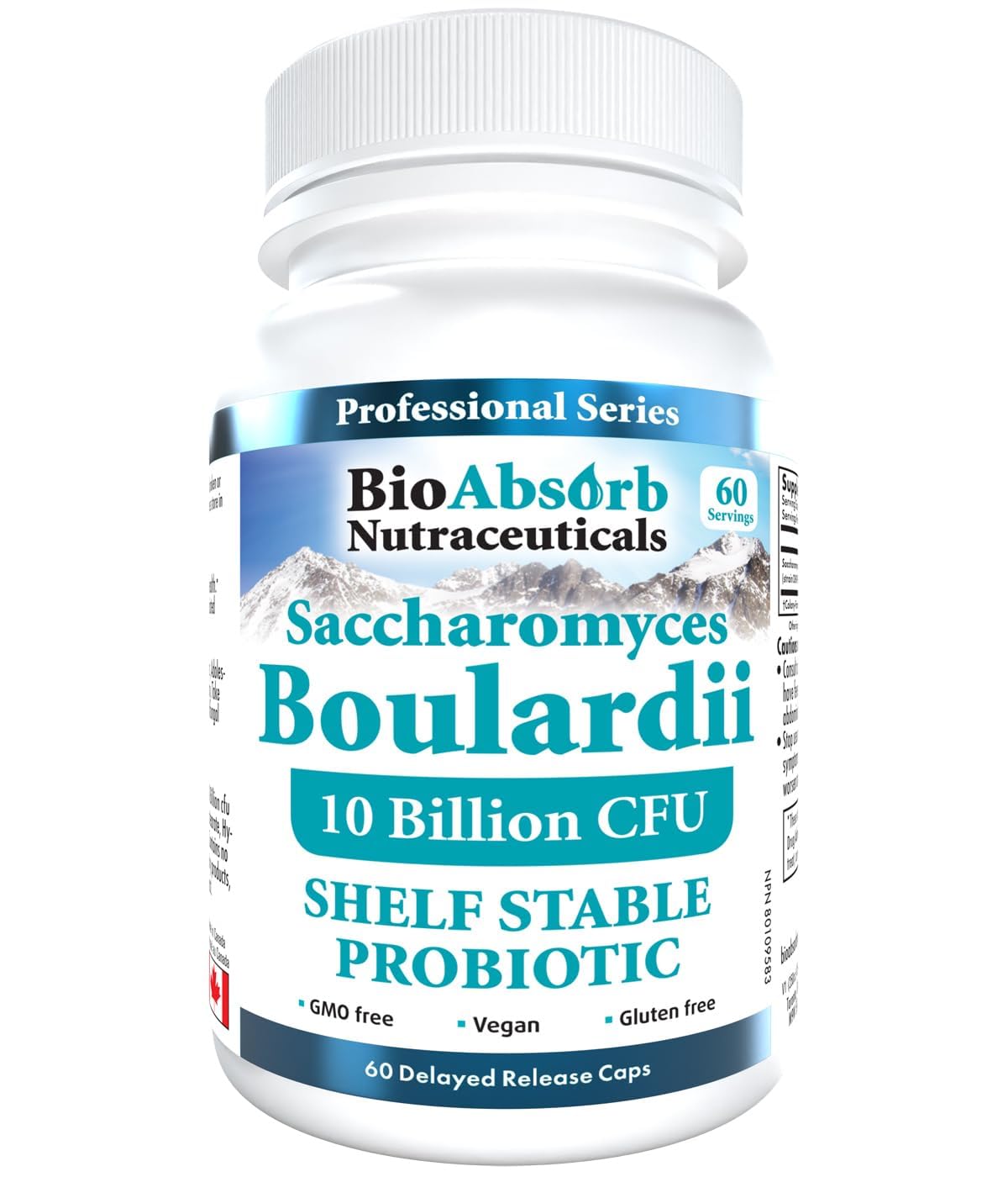 Bio Absorb Nutraceuticals Saccharomyces Boulardii Probiotic Capsule 60 Count