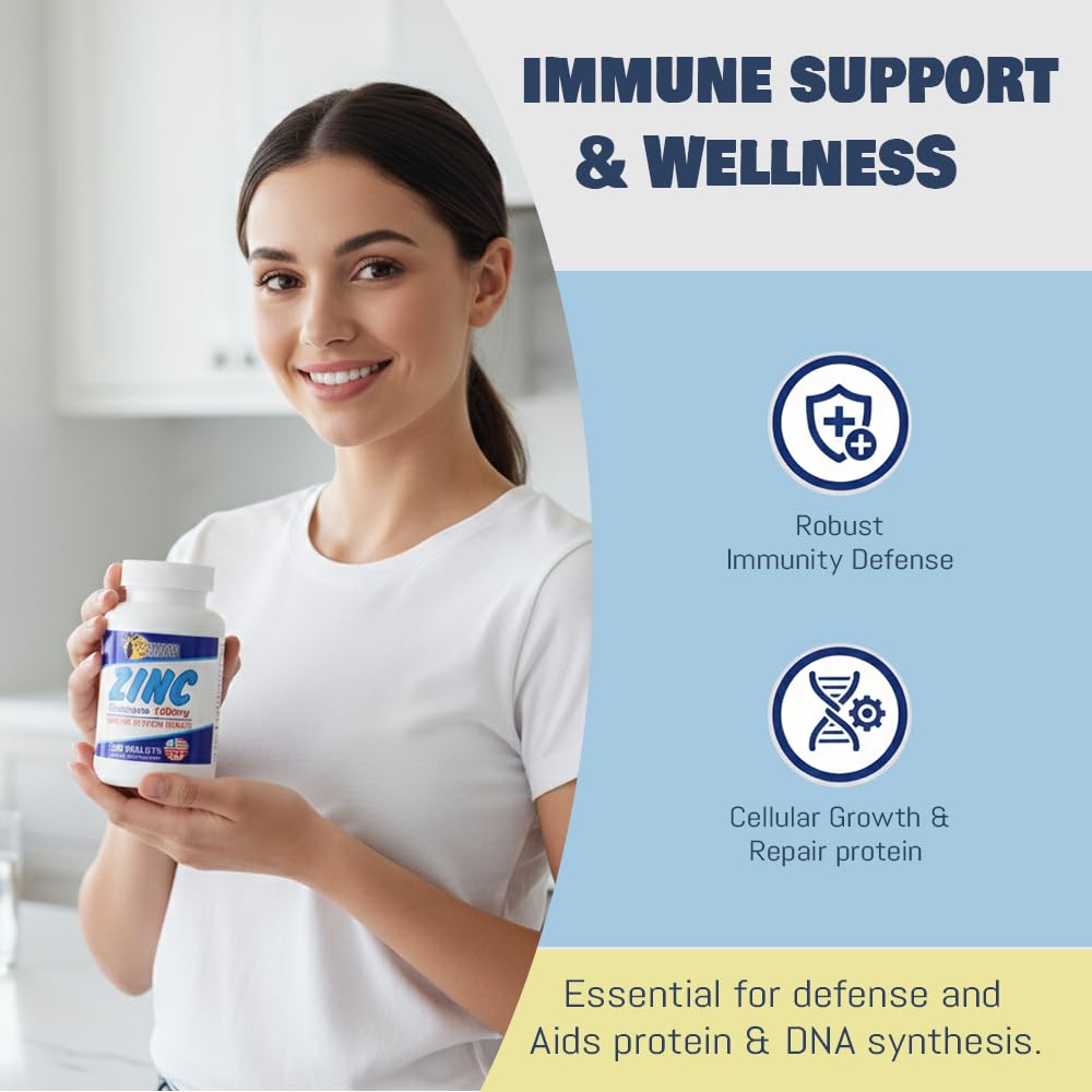 Sunshine Naturals Zinc Gluconate Mineral Supplement 100 mg, 120 Tablets
