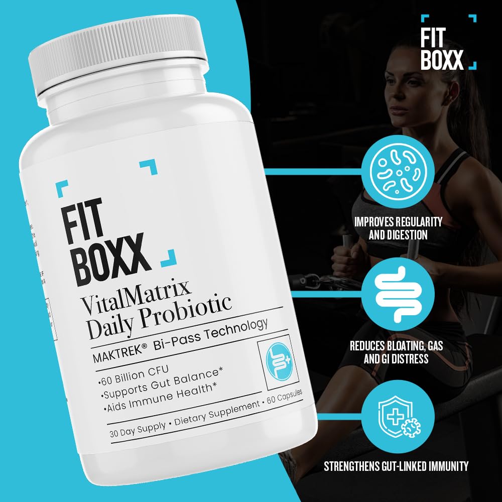 Fit Boxx VitalMatrix Daily Probiotic Capsules 60 Count