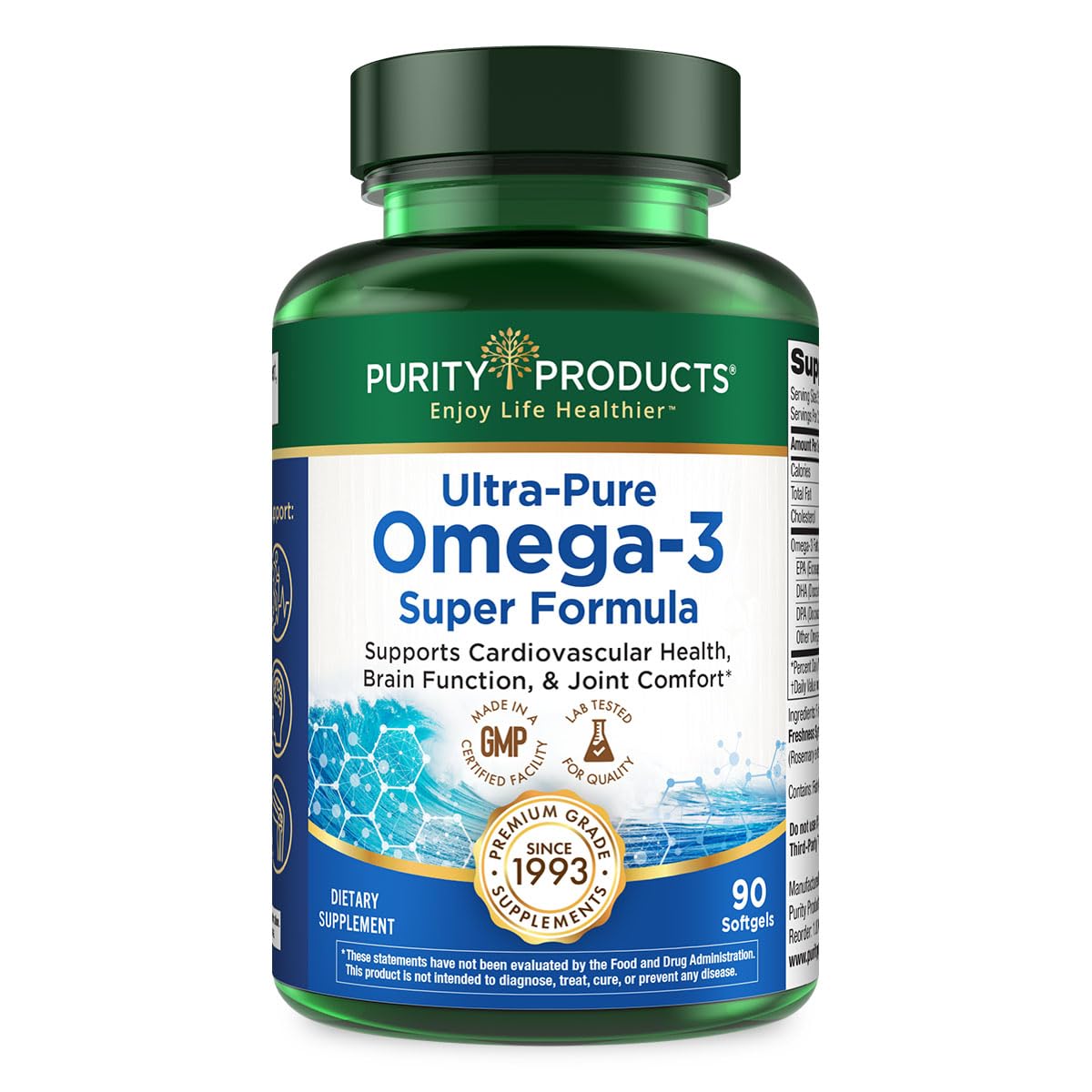 Purity Products Ultra Pure Omega 3 Super Formula Softgels, 90