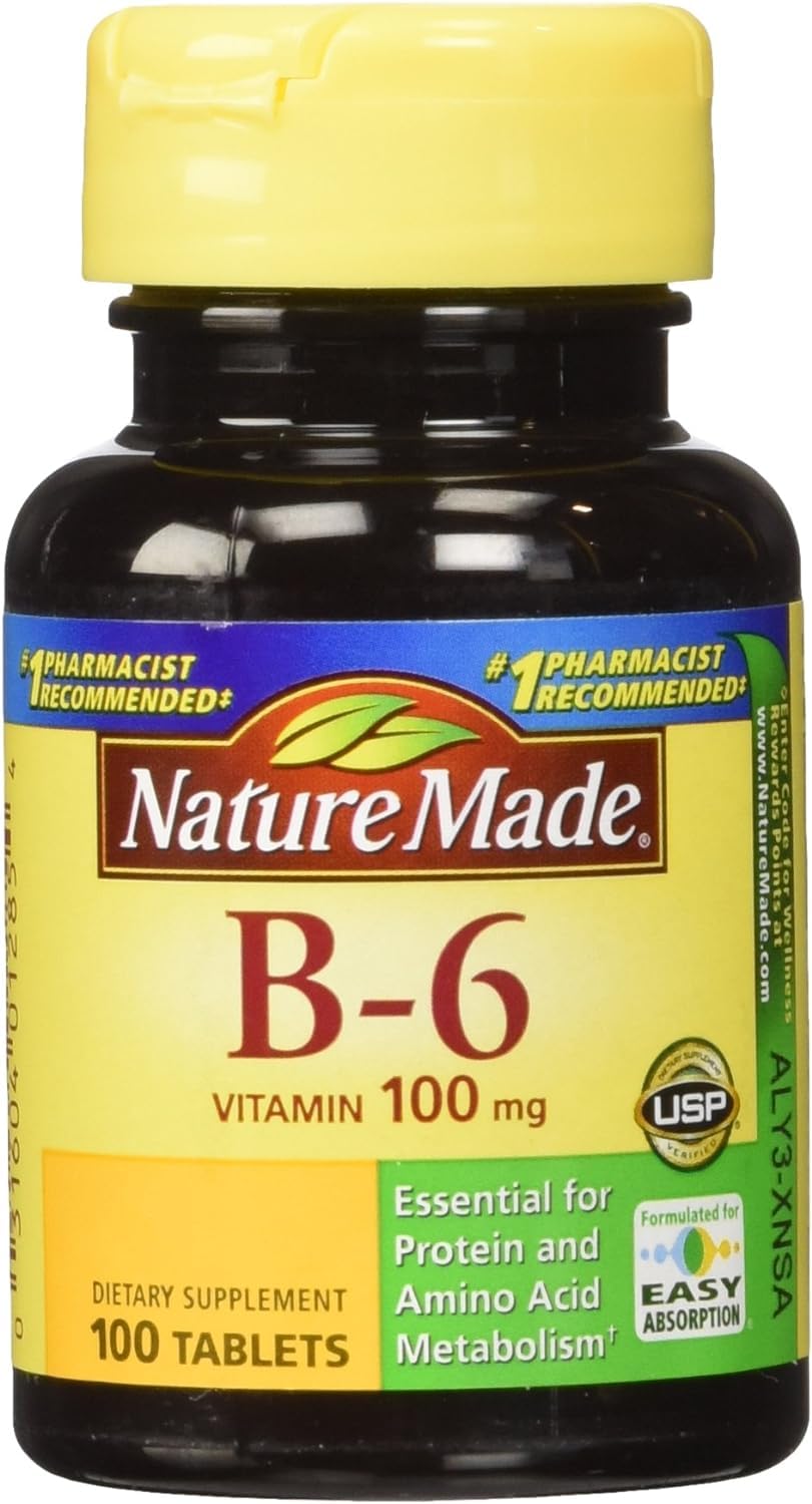 Nature Made Vitamin B-6 100 mg Tablets, 200 Count