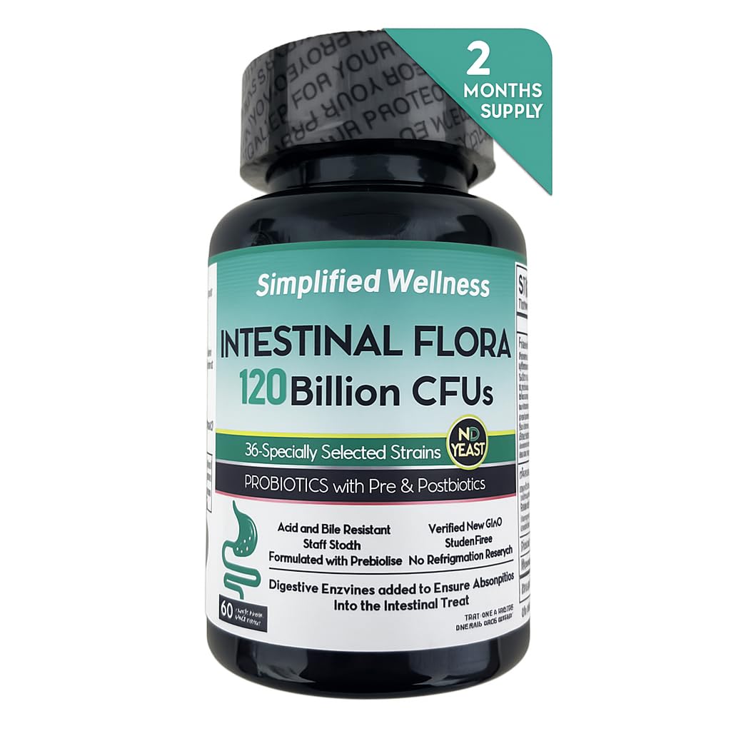 Simplified Wellness Intestinal Flora Probiotic Capsule, 60 Count
