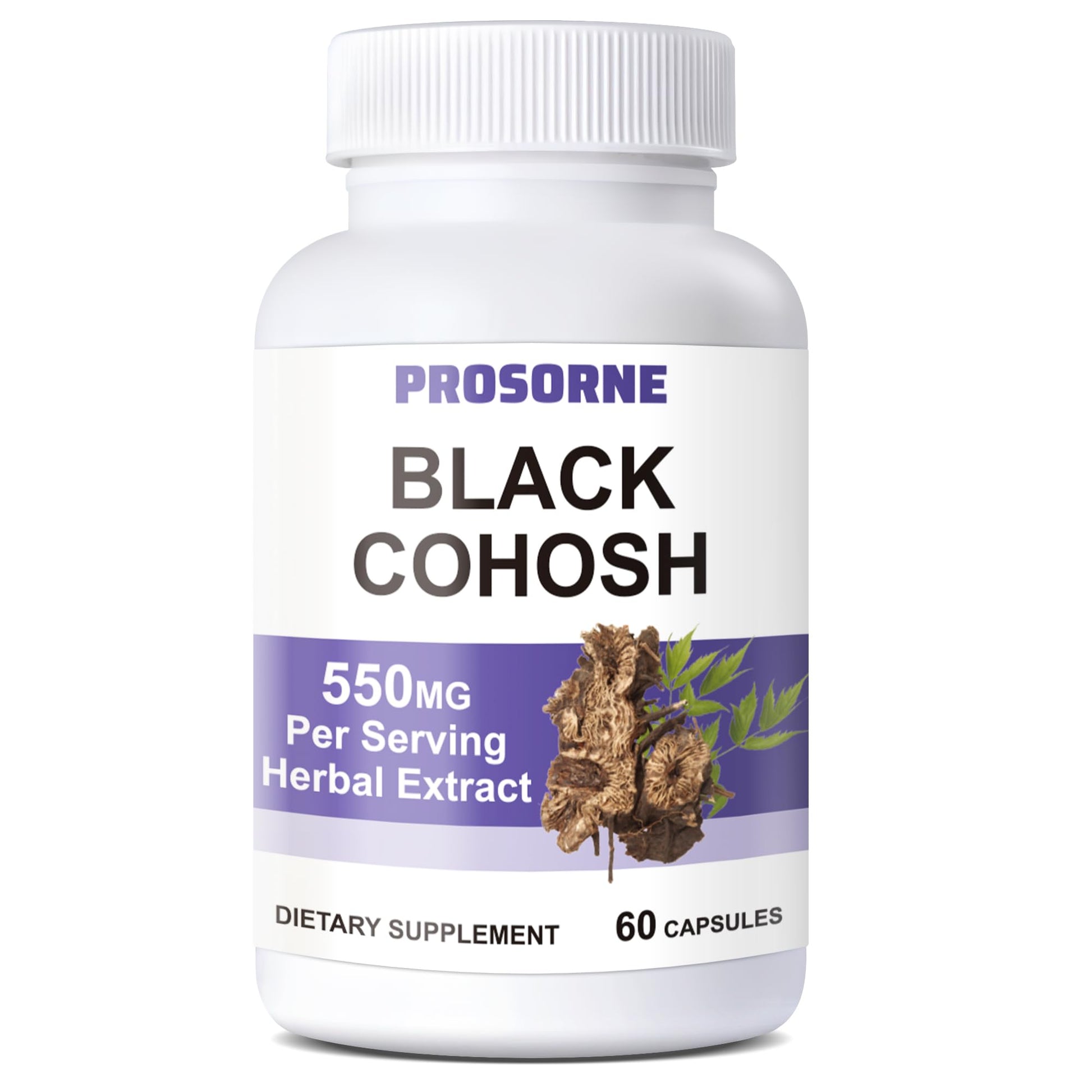Generic PROSORNE 550mg Black Cohosh Root Extract Capsules, 60 Capsules