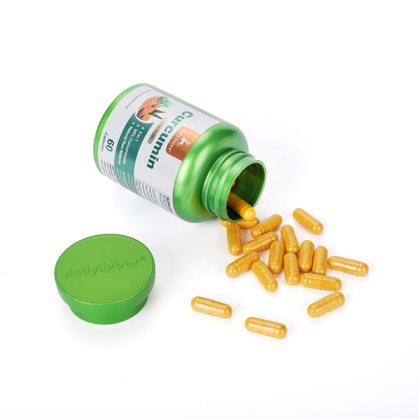 JulyDeer Turmeric 95% Curcumin 60 Capsules