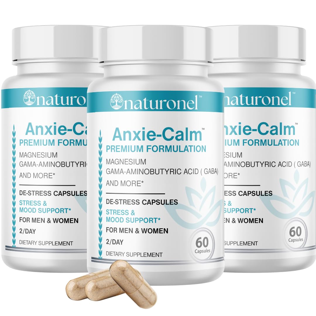 Naturonel Anxie-Calm Stress & Mood Support Capsules, 60 Count