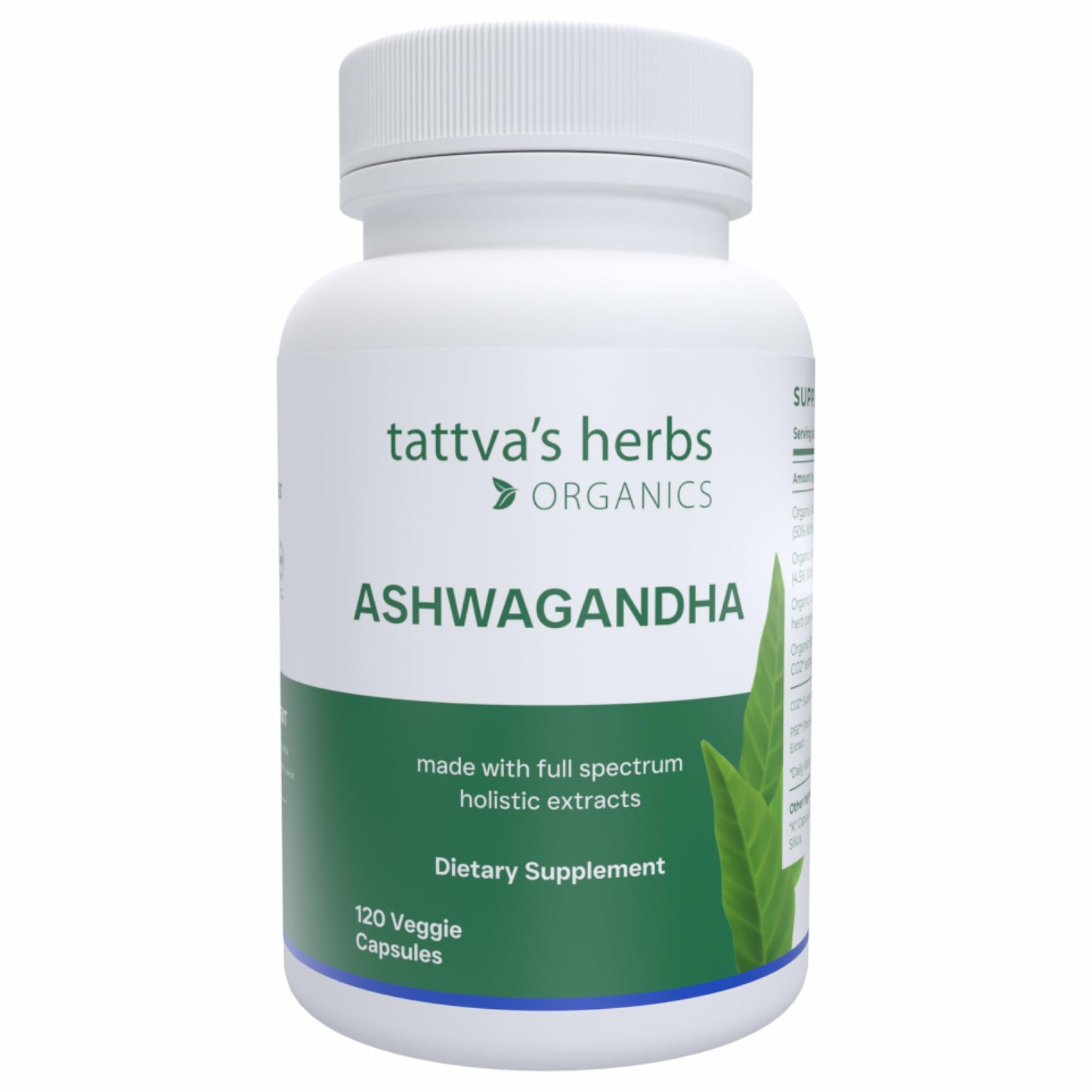 Tattva's Herbs Ashwagandha Capsules 120 Veggie Capsules