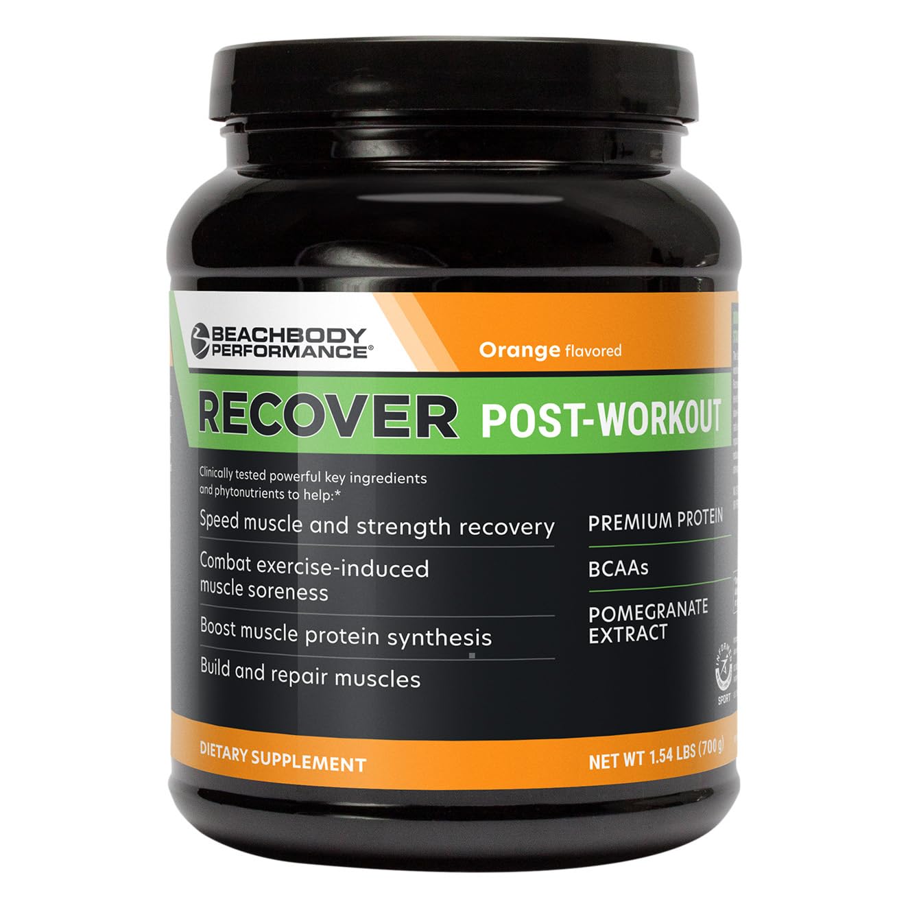 BODi Recover Post Workout Whey Protein Powder - Orange, 20 Servings