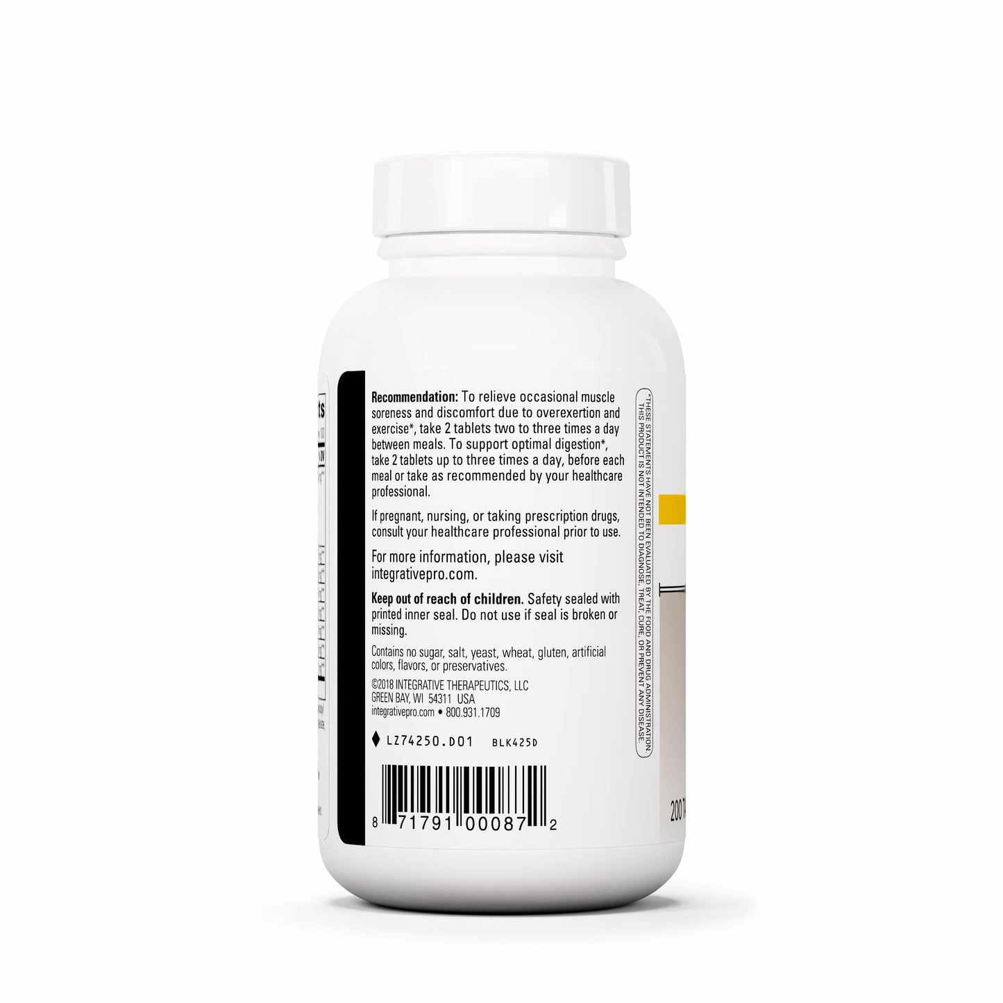 Integrative Therapeutics Bio-Zyme Pancreatic Enzyme Complex for Digestive Support 200 Tablets