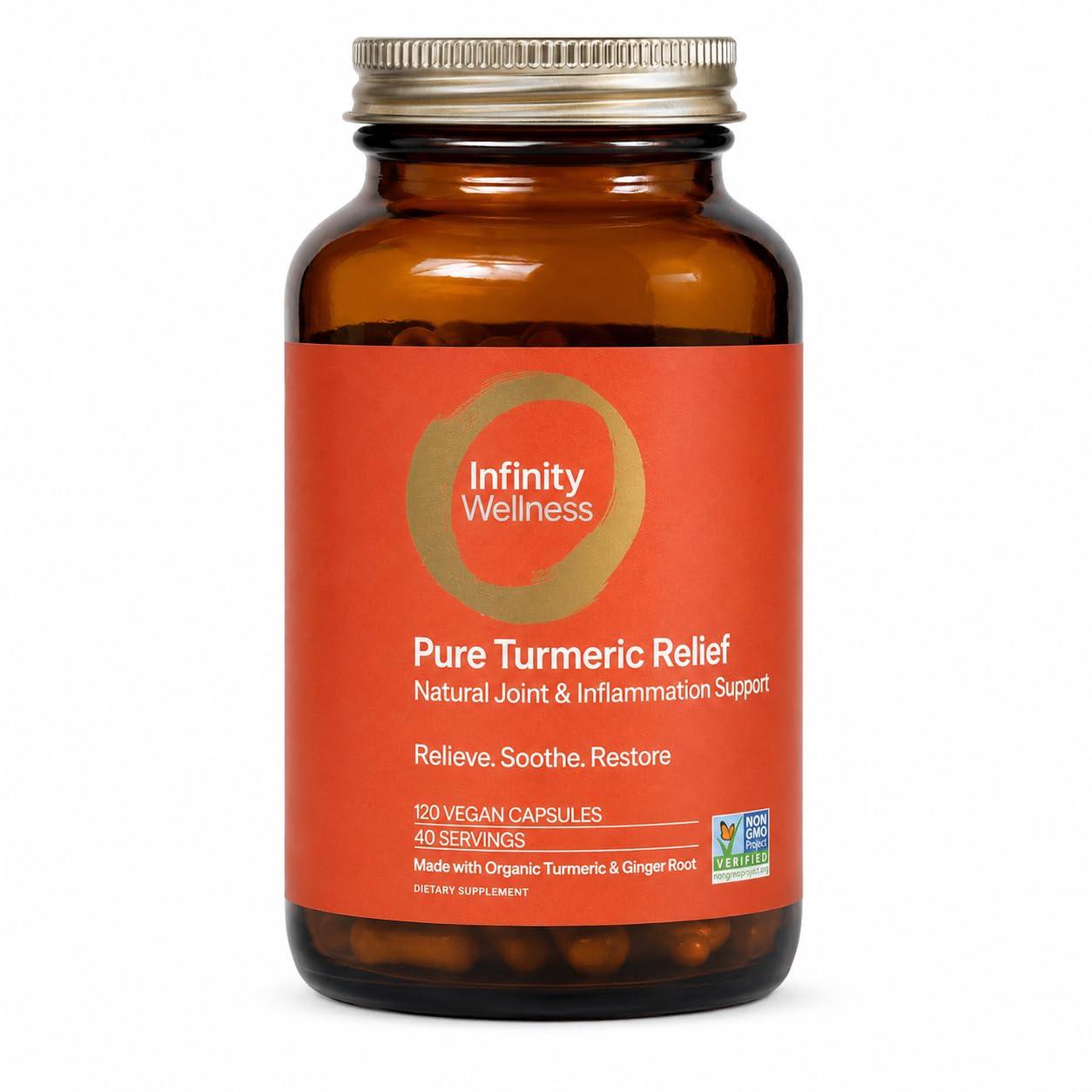 Infinity Greens Turmeric Capsules 120 Count