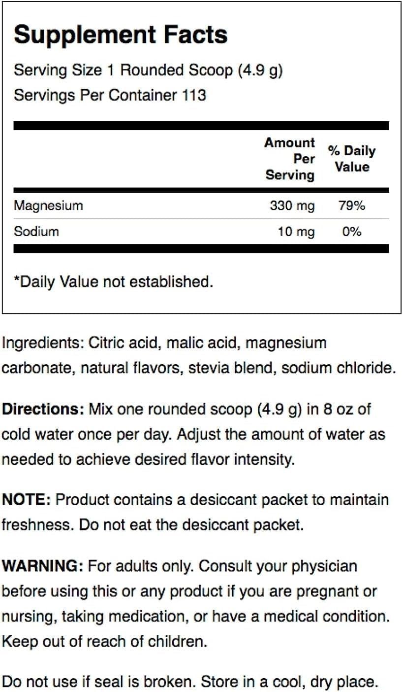 Swanson Mellow Magnesium Drink Bone & Muscle Support Health Supplement Vegan Non-GMO Sugar Free Magnesium Carbonate 330 mg Powder 20
