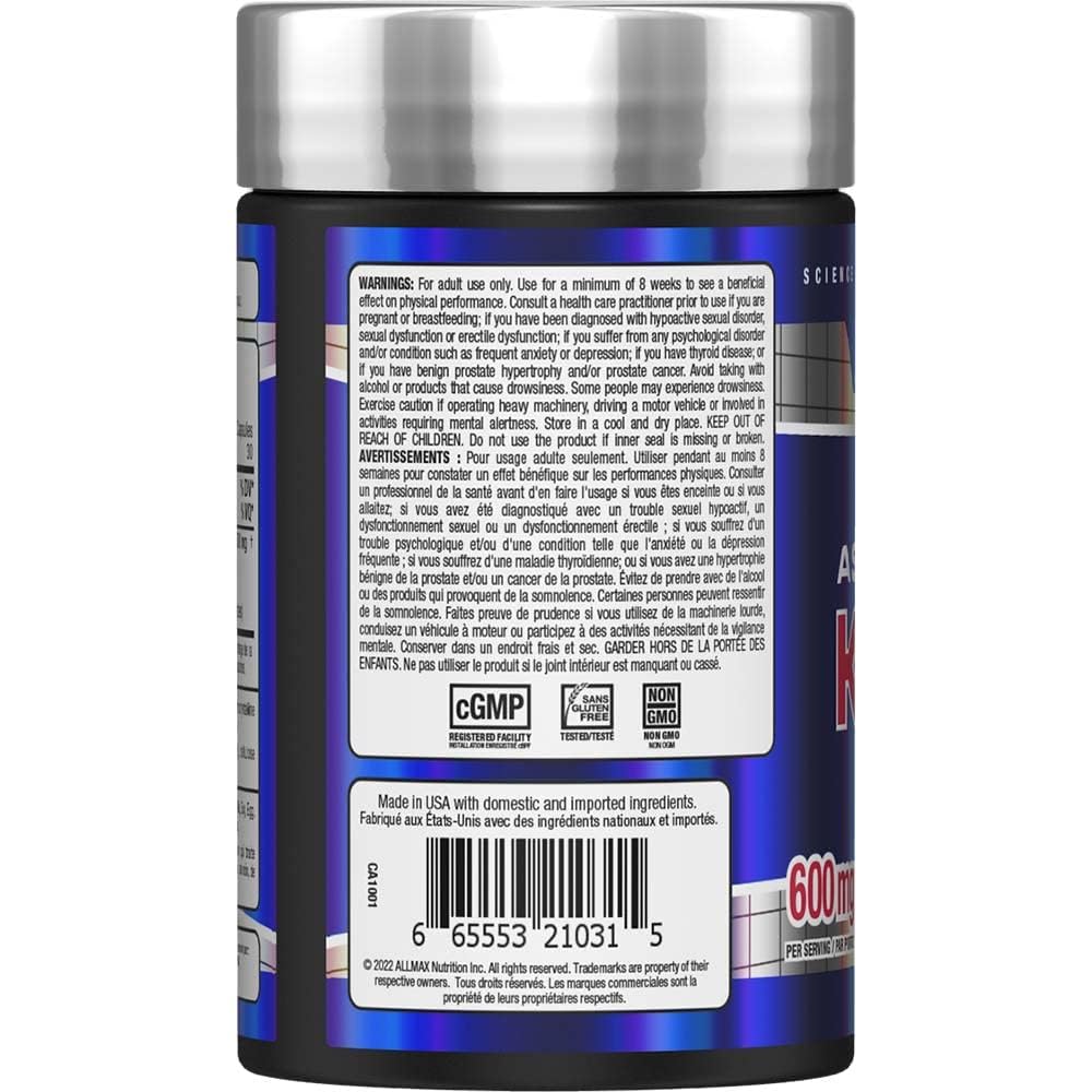 ALLMAX Ashwagandha KSM-66 Capsule, 60 Veggie Caps